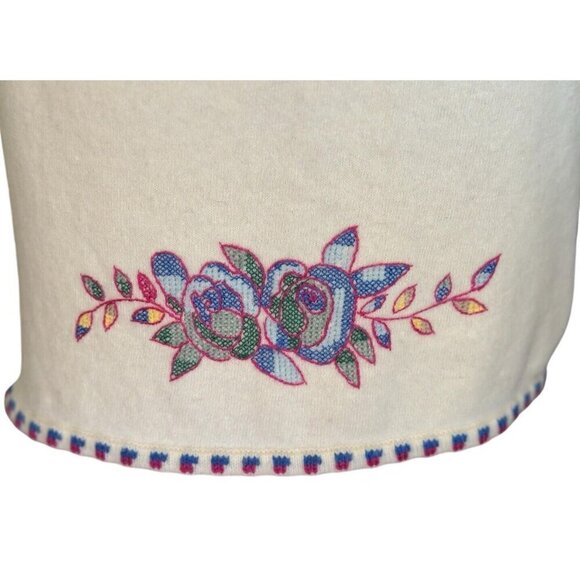 Vintage Honeybee 70% Lambswool Angora Blend Cardigan and Skirt Set Women's S - Picture 7 of 16